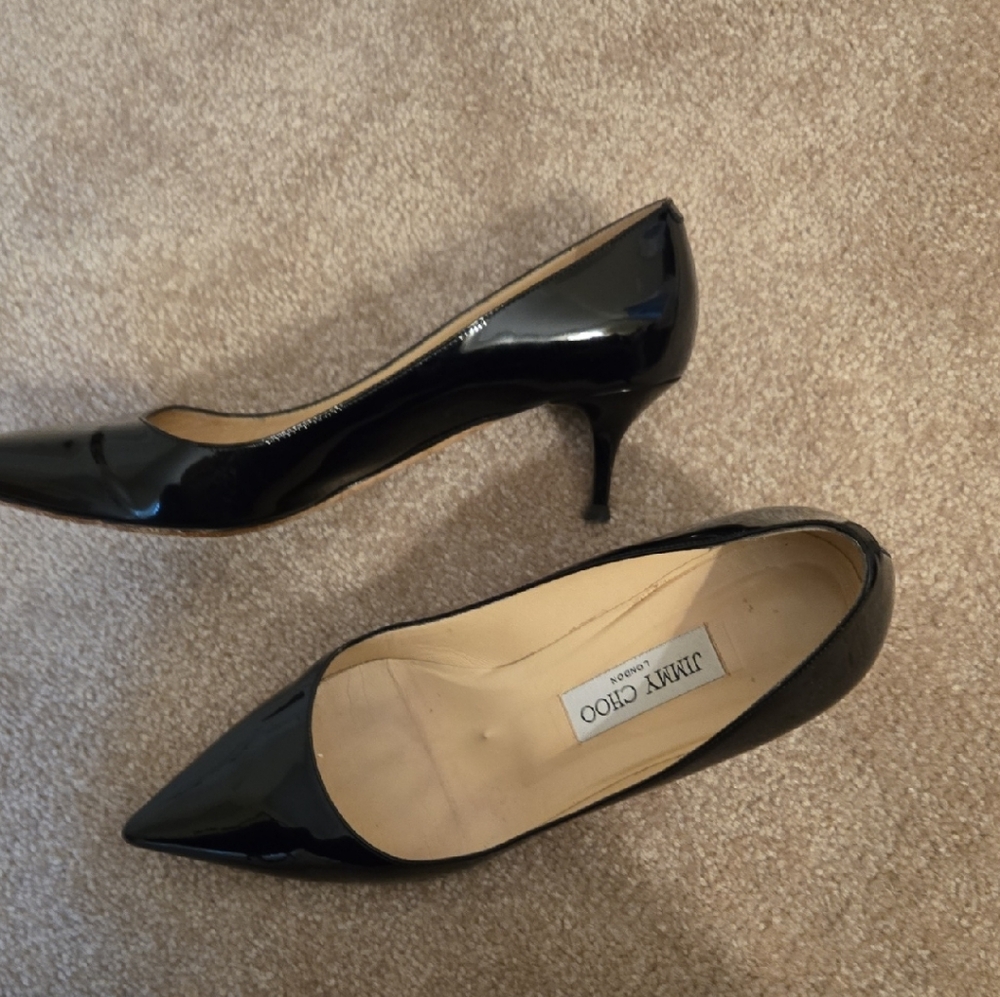 Jimmy Choo Glossy Black Heels
